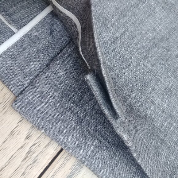 Theory size 4 linen blend double breasted blazer jacket lightweight gray - Picture 2 of 16